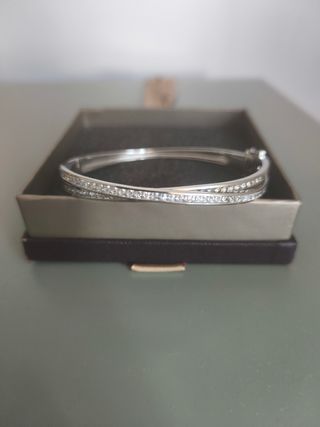 Pulsera plata con circonitas