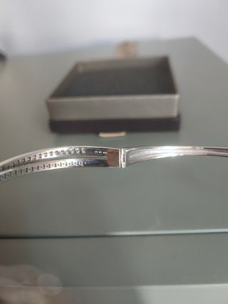 Pulsera plata con circonitas