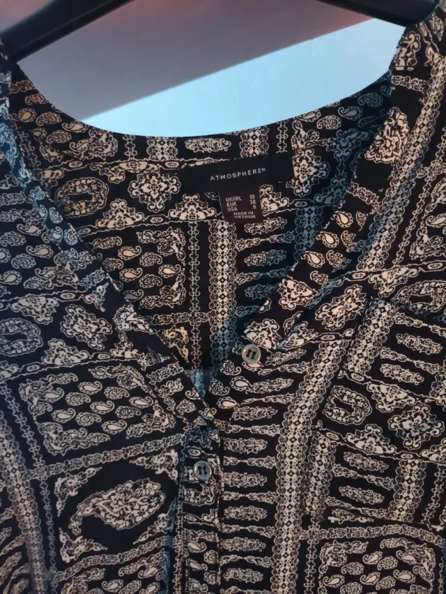 Camisa Atmosphere estampada manga 3/4