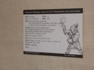 D&D Dragoneye. #10 - Dwarven Werebear.
