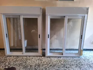 Ventanas aluminio con persiana y cristal climalit