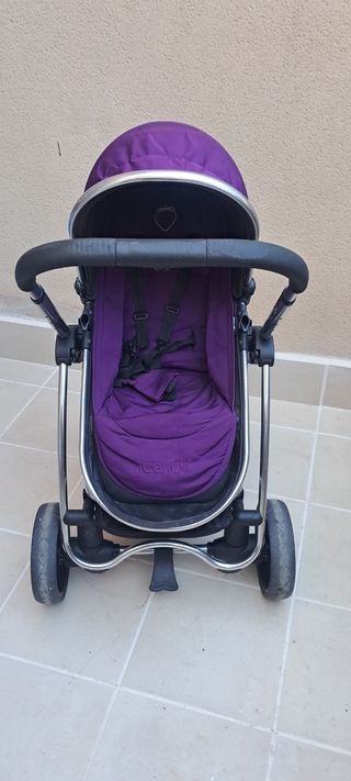 Carrito de bebé morado