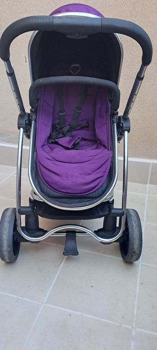 Carrito de bebé morado