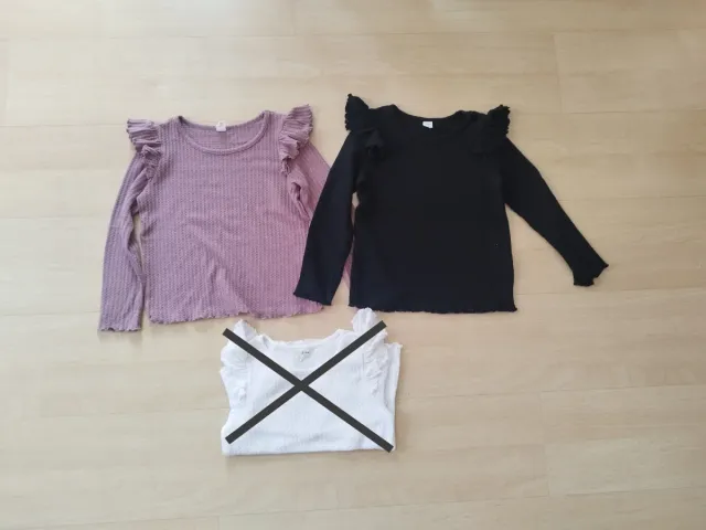 Lote camisetas volantes niña 7 años