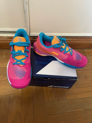 Zapatillas Babolat Pádel Mujer Rosa/Azul