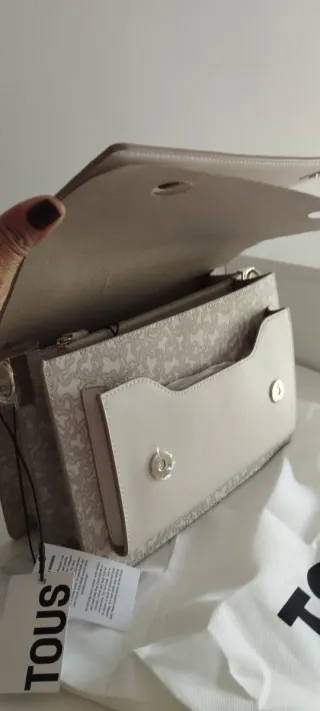 Bandolera Tous Audree Kaos Beige Nueva