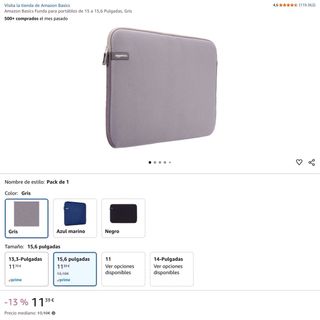 Funda para portátil Amazon Basics