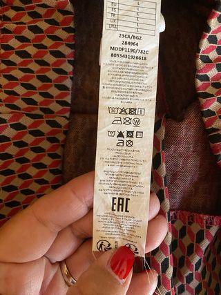 Pantaloni fantasia geometrica vita alta