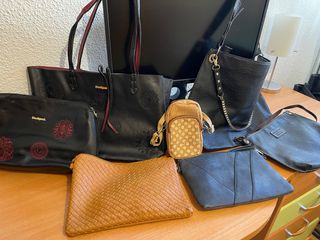 Lote 5 Bolsos Desigual Negro Marrón Azul