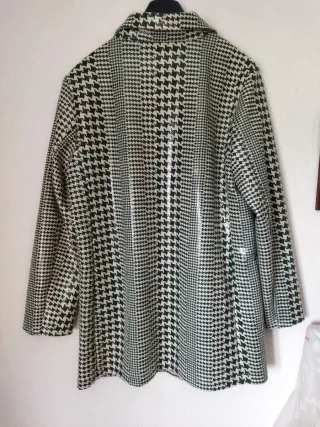 Gabardina Hounds Tooth Verde y Blanca