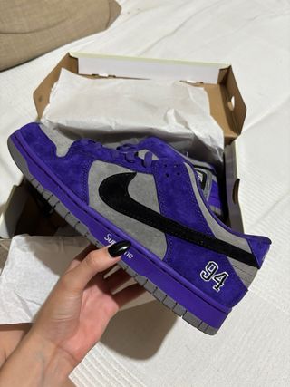Nike x Supreme Dunk Low Morado Gris