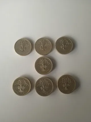 7 Monedas 1 Libra Esterlina 1985