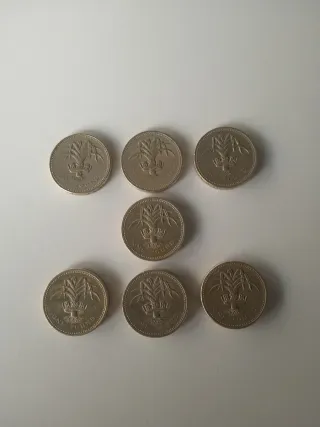7 Monedas 1 Libra Esterlina 1985