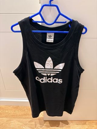Camiseta Adidas Logo Trefoil Talla M Negra
