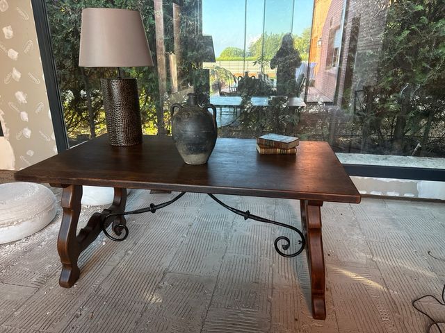 Mesa de madera antigua 6 personas