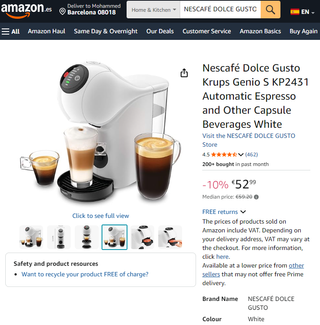 Cafetera Nescafé Dolce Gusto Genio S