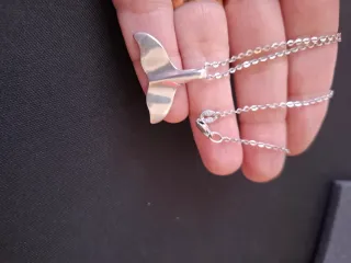 Collar Plata Ley 925 Cola Ballena