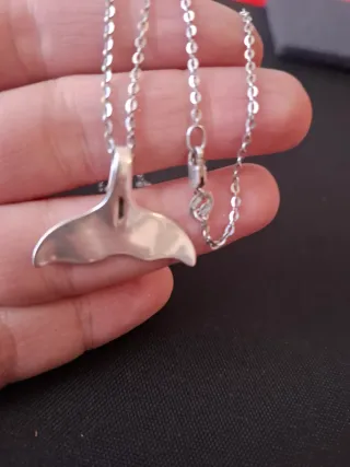 Collar Plata Ley 925 Cola Ballena
