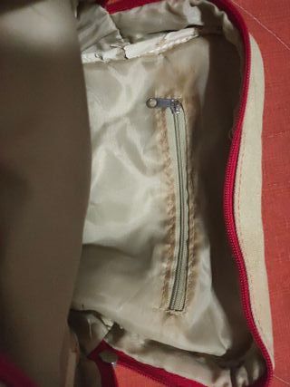 Bandolera Pucca Beige y Roja