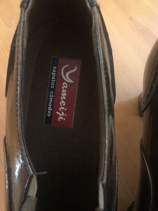 Zapatos Yameiji Negros y Cobre Talla 41