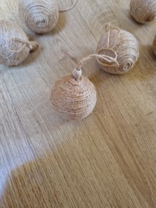 Bolas decorativas de yute (pack 6)