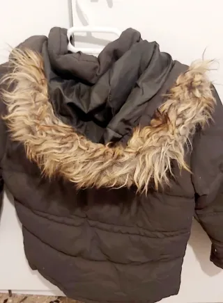 Parka niño marrón