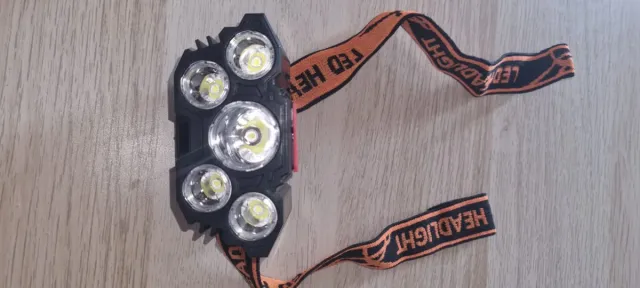 Linterna frontal LED recargable USB