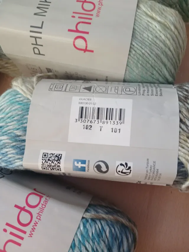 10 ovillos lana Phil Mikado de Phildar