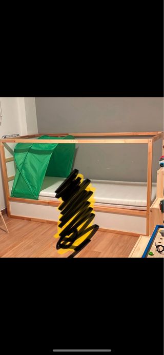 Cama alta o baja resersible Kura IKEA