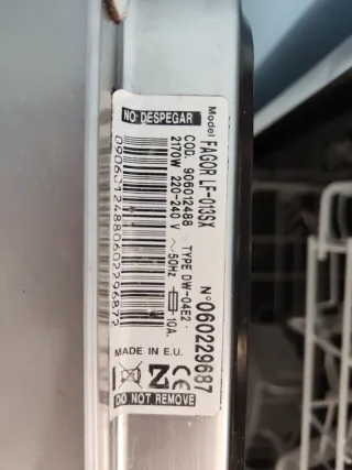 Lavavajillas Fagor averiado