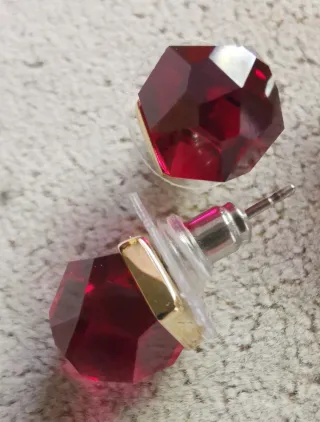 Pendientes Swarovski Cristales Rojos y Blancos