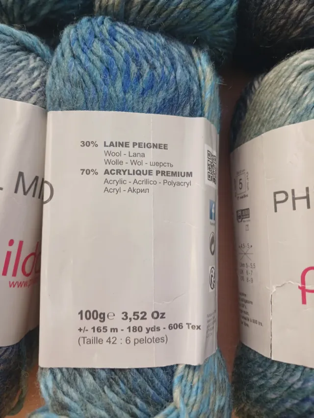 10 Ovillos Lana Phil Mikado de Phildar