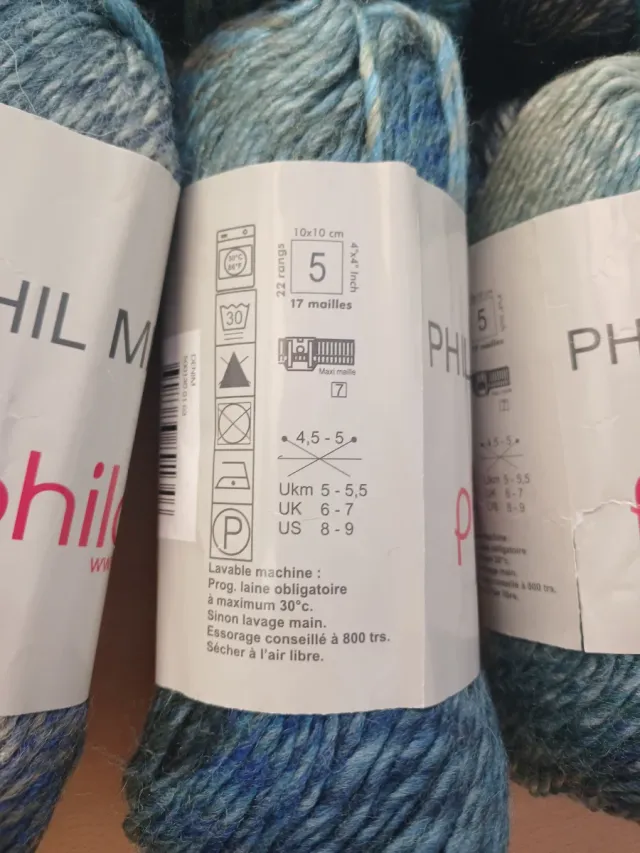 10 Ovillos Lana Phil Mikado de Phildar
