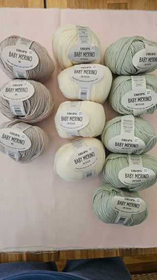 Lote 11 ovillos lana Drops Baby Merino