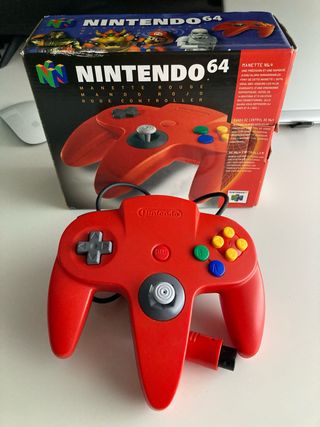 Mando Nintendo 64 Rojo con Caja