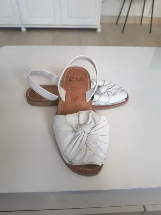 Sandalias Ria Menorquinas Talla 38 Blancas