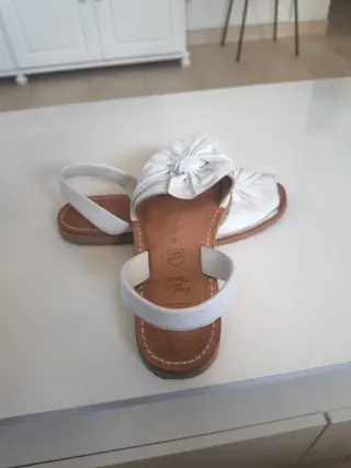 Sandalias Ria Menorquinas Talla 38 Blancas