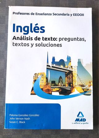 Análisis de texto. Ingles oposiciones secundaría. 