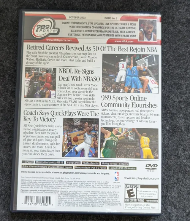 NBA Shoot Out 2004 PS2 NTSC Play Station 2