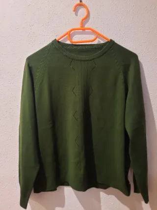 Jersey de punto verde mujer