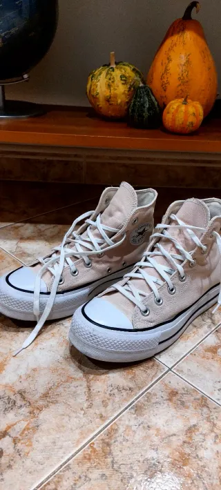 Converse plataforma rosa