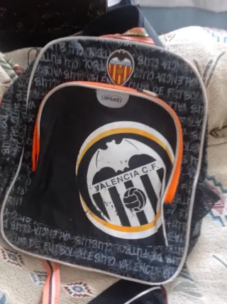 Mochila Valencia CF Negra y Naranja