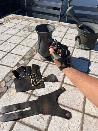 Guanti Steampunk - Pelle Marrone Scuro – Armatura