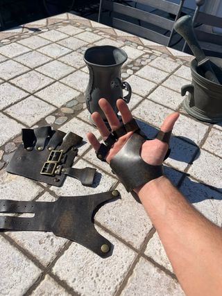 Guanti Steampunk - Pelle Marrone Scuro – Armatura