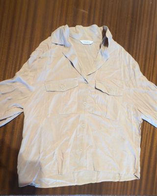 Camisa beige Terranova talla L