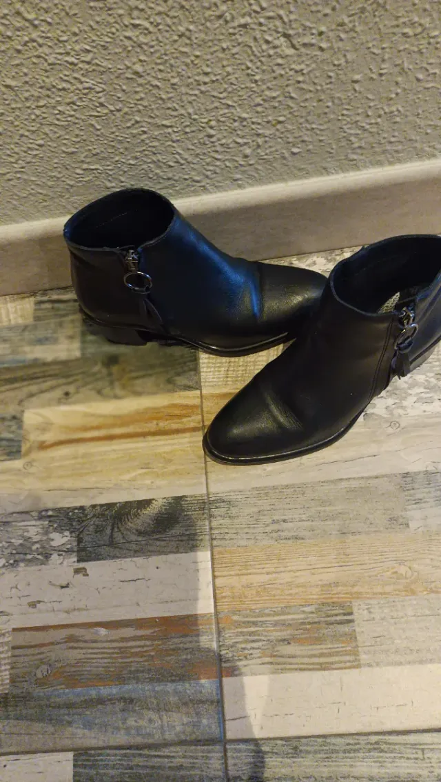 Botines negros mujer piel