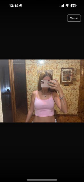 Top rosa tirantes ajustables