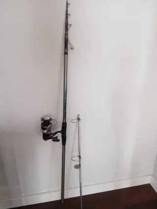 Caña de pesca con carrete