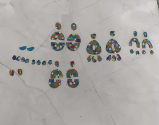 42 piezas arcilla polimérica estampado