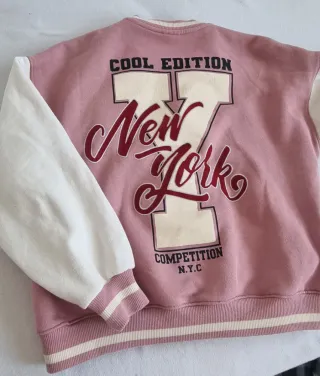 Cazadora Béisbol Zara Rosa Talla 11-12años